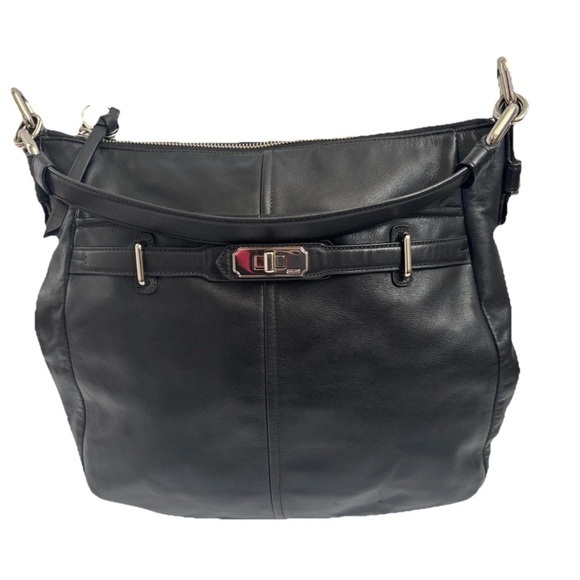 Coach Handbag Shoulderbag 17816 Black Leather Satchel Tote